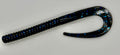 7” Ribbontail Worm - Black w/Blue Flake