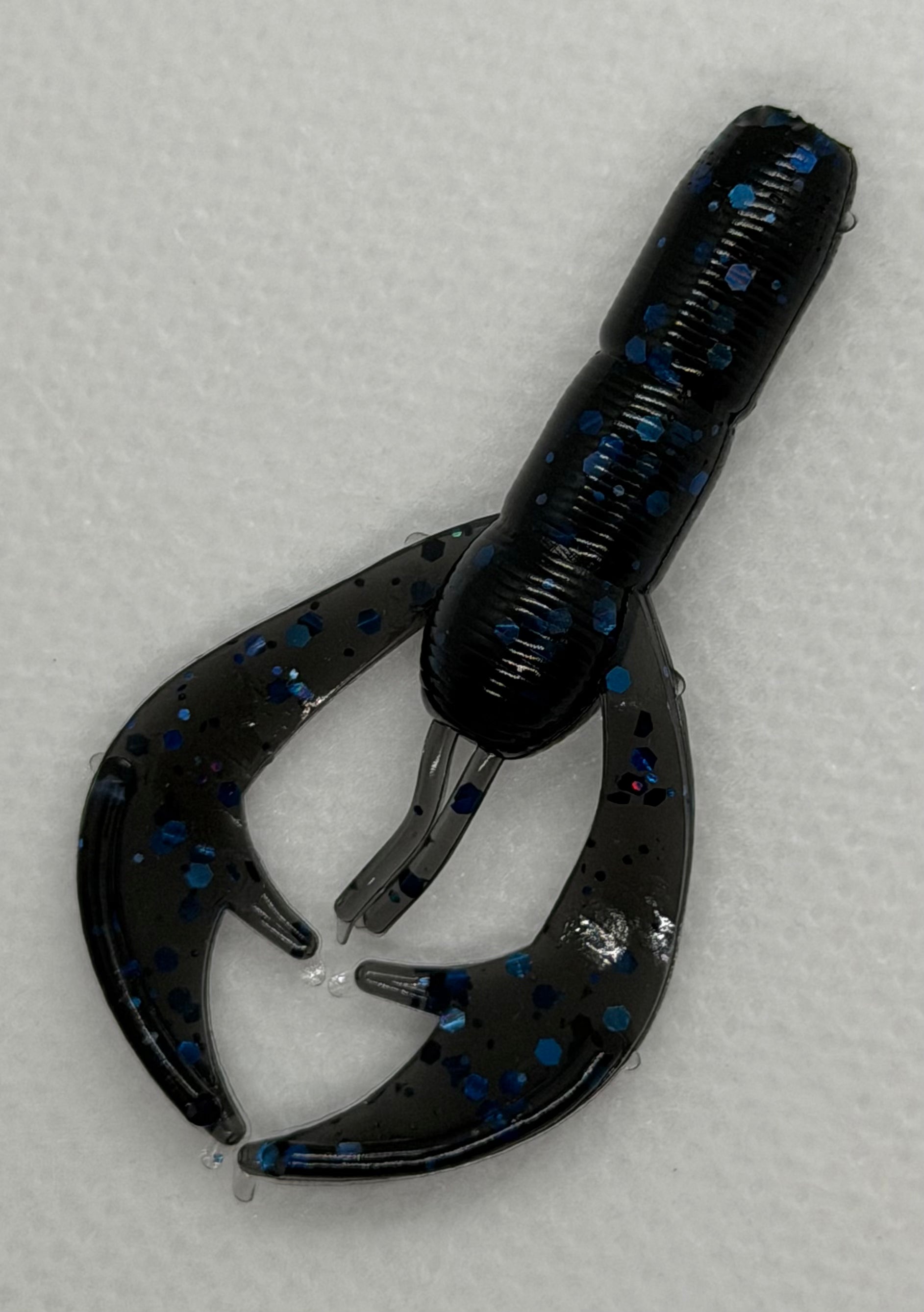 2” Craw - Black w/Blue Flake